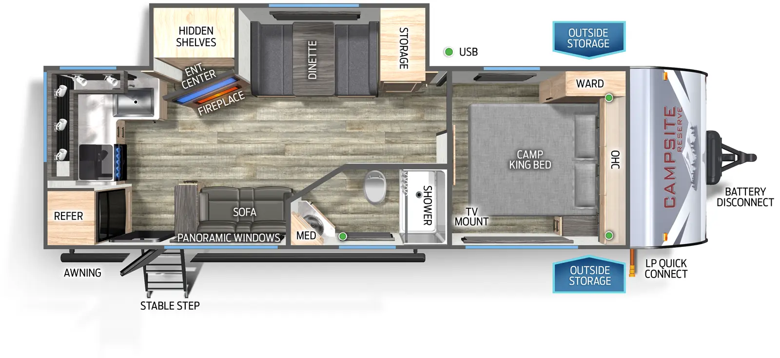 Campsite Reserve 23BM Floorplan